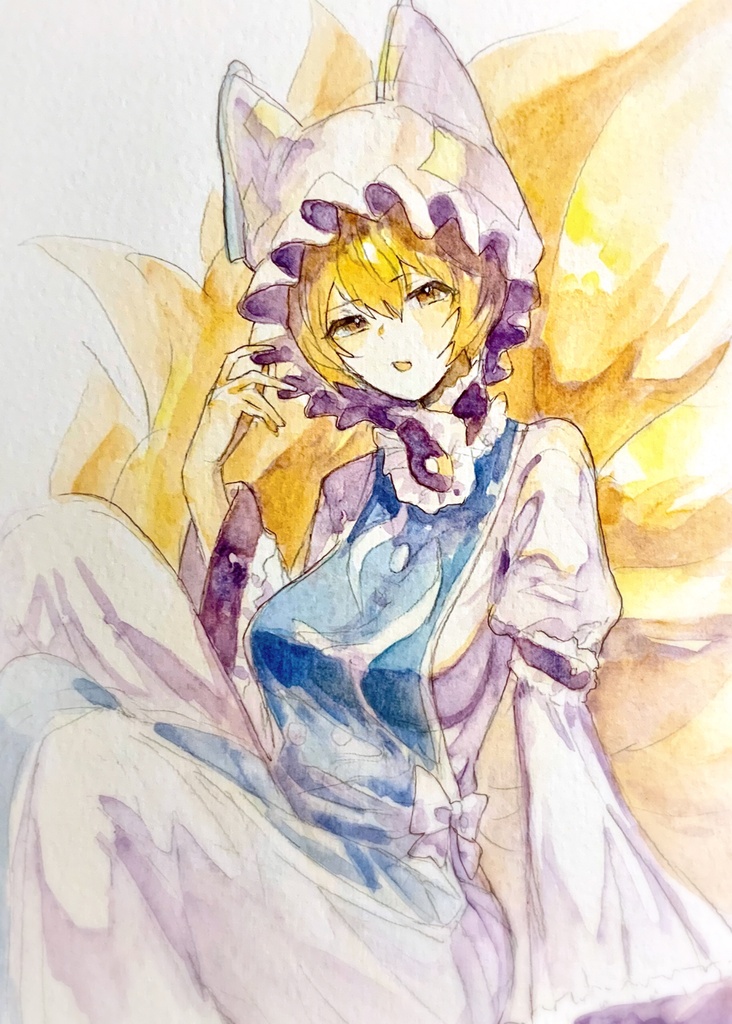 【東方永夜抄】八雲藍 水彩イラスト