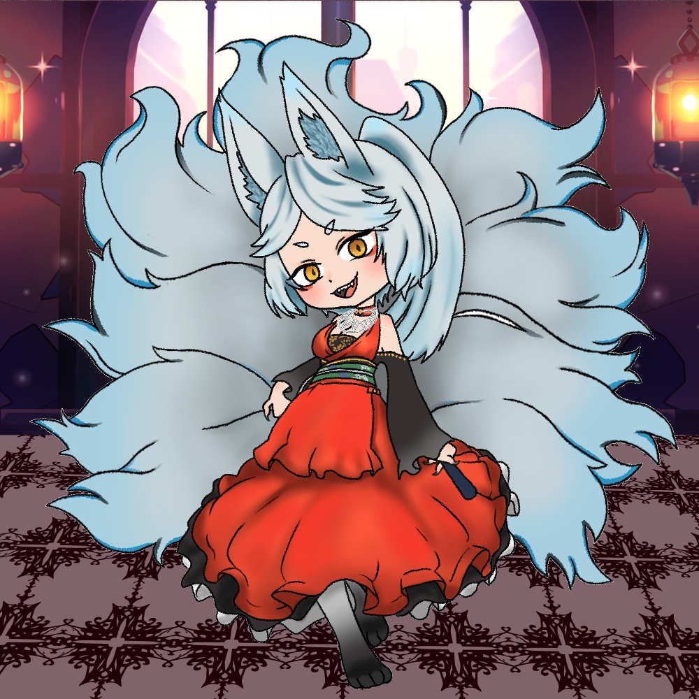 ドレス姿ばぁば　アクリルキーホルダー