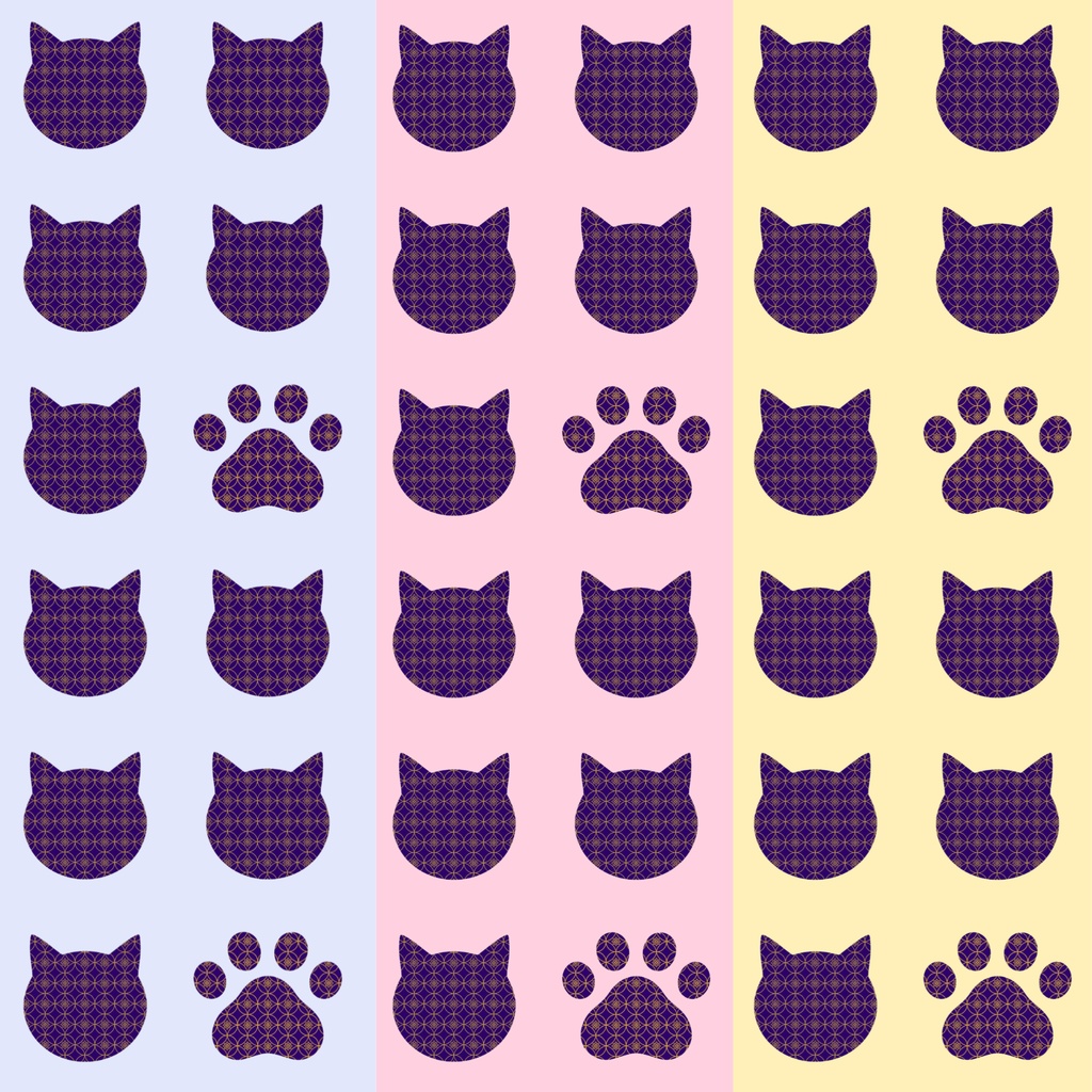 デジタルペーパー　和柄　猫　3枚セット