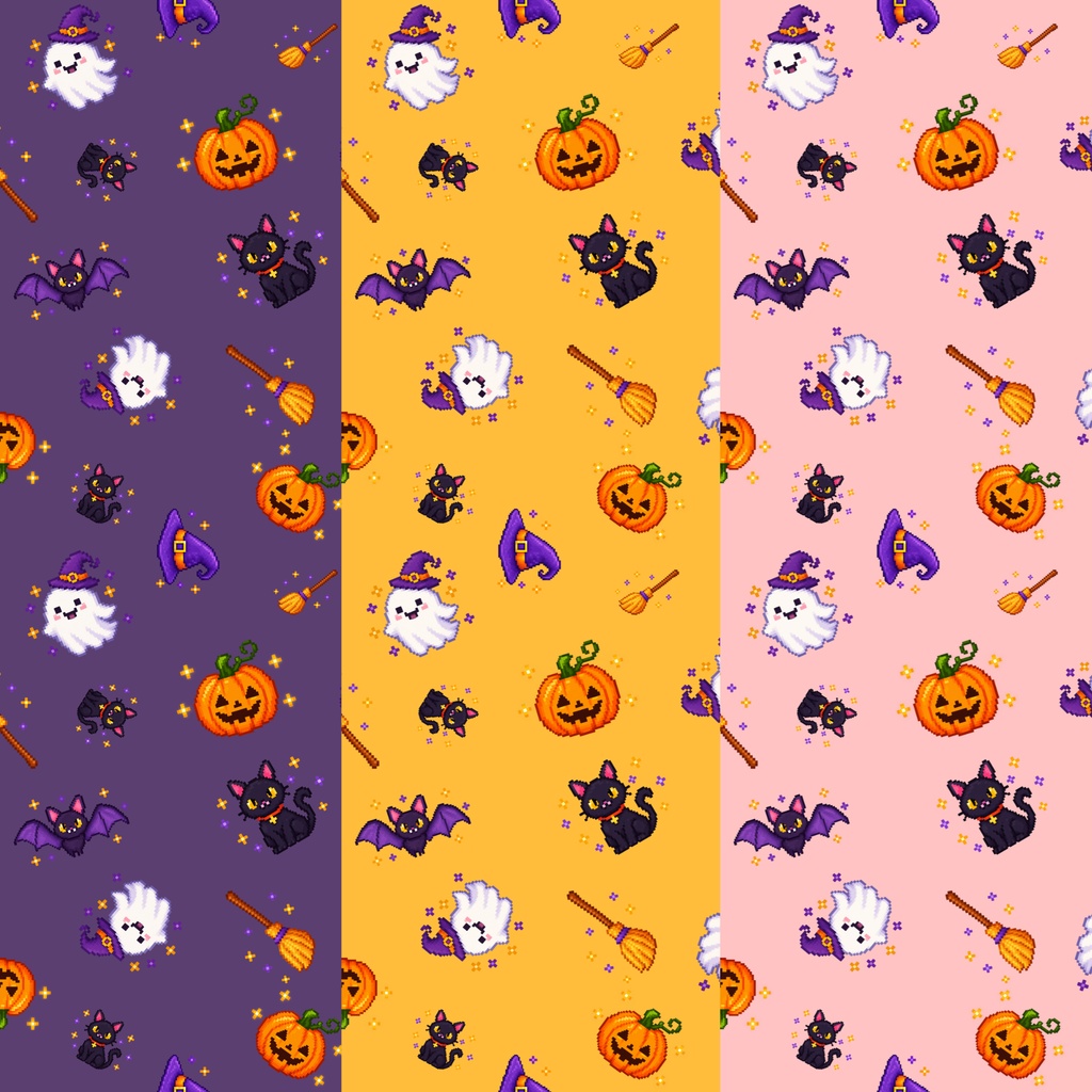 デジタルペーパー　ハロウィン　3枚セット