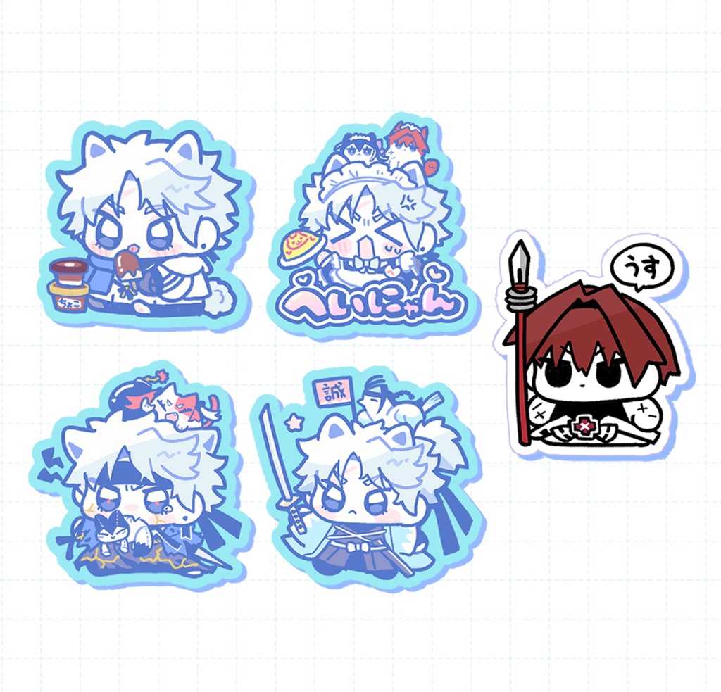 ポメ助&おもち原田ステッカーセット