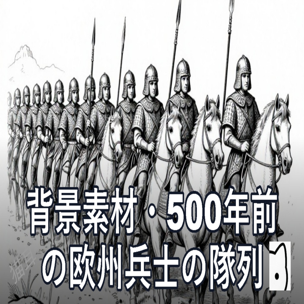 背景素材・兵士(線画)