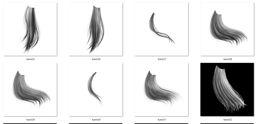 髪の毛透過素材