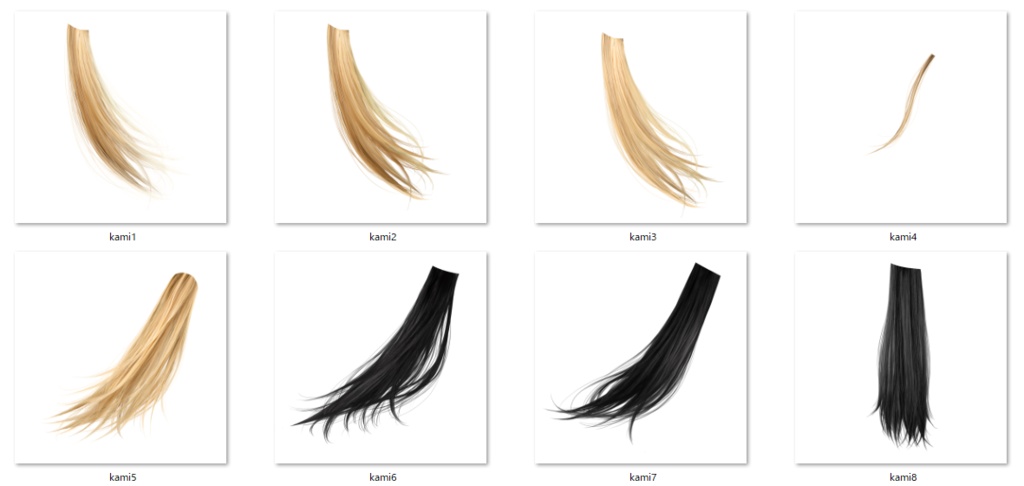 髪の毛透過素材