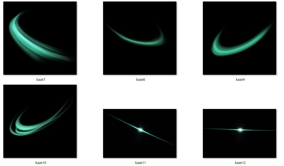 風っぽいエフェクト&魔法っぽい素材