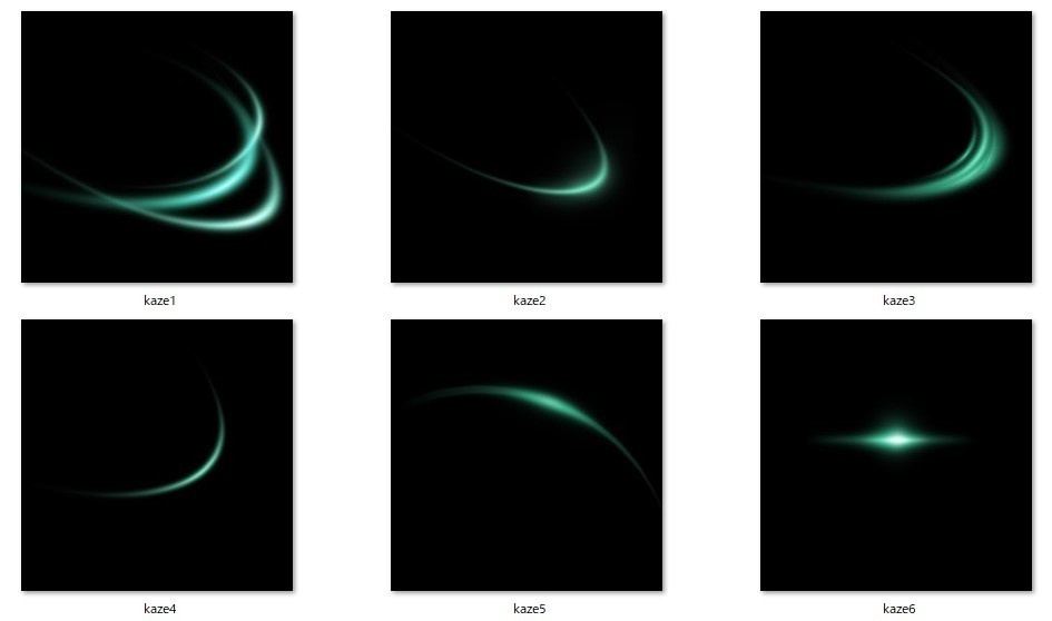 風っぽいエフェクト&魔法っぽい素材
