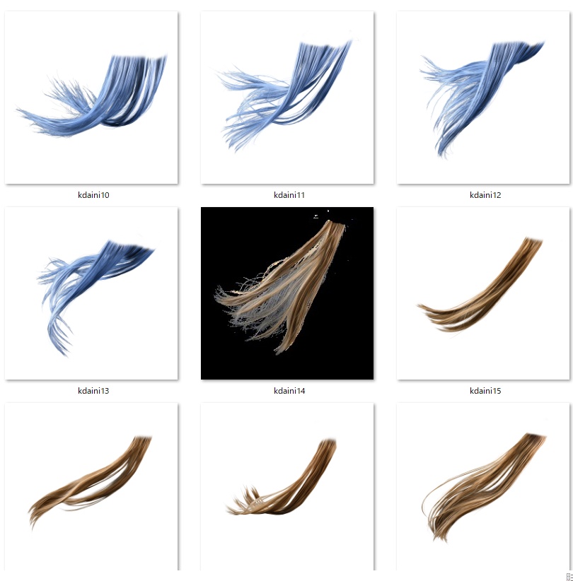 髪の毛素材第二弾(リアル調)