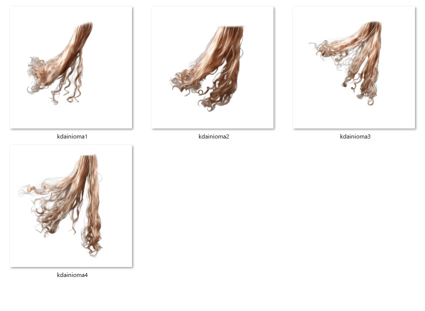 髪の毛素材第二弾(リアル調)