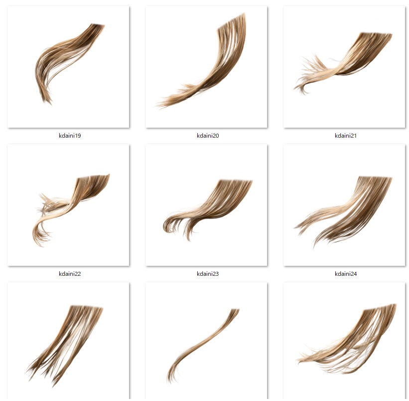 髪の毛素材第二弾(リアル調)