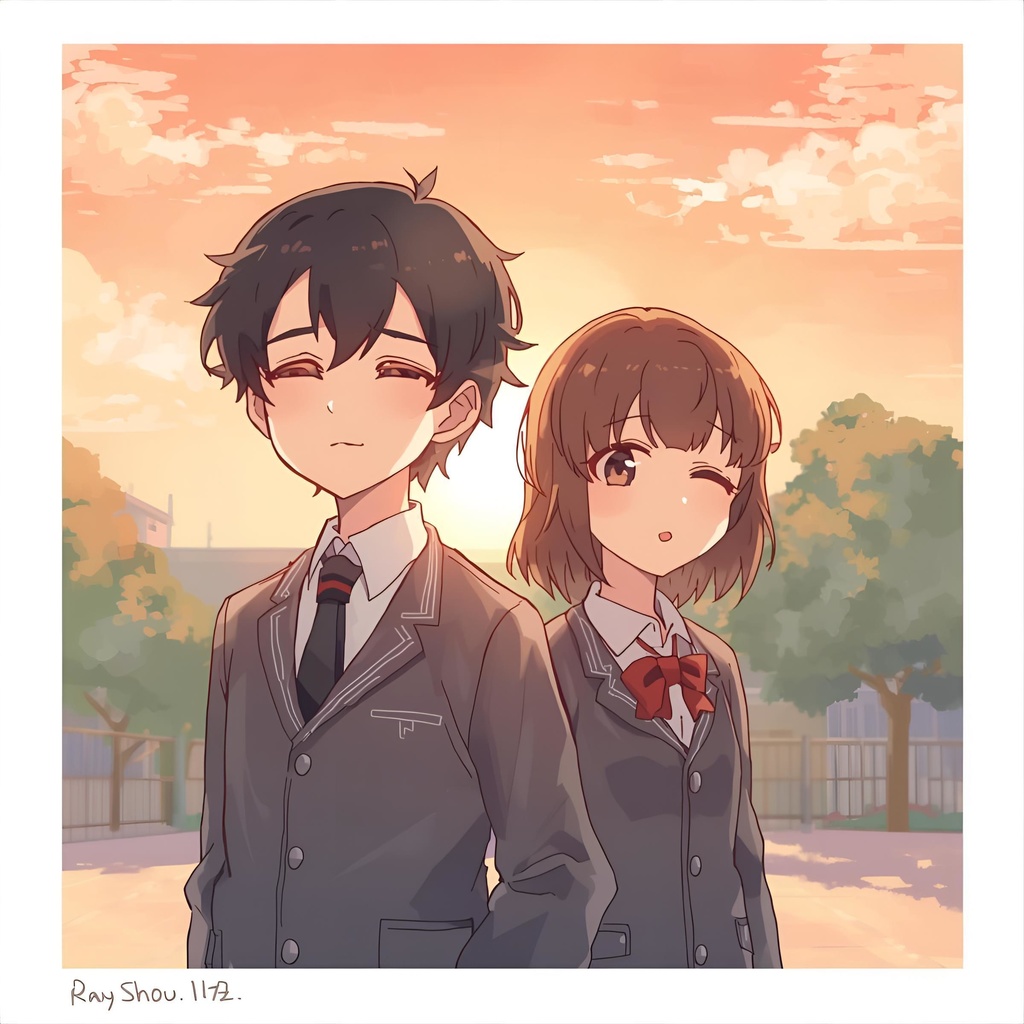 恋する瞬間 — 青春アニメ風イラストコレクション