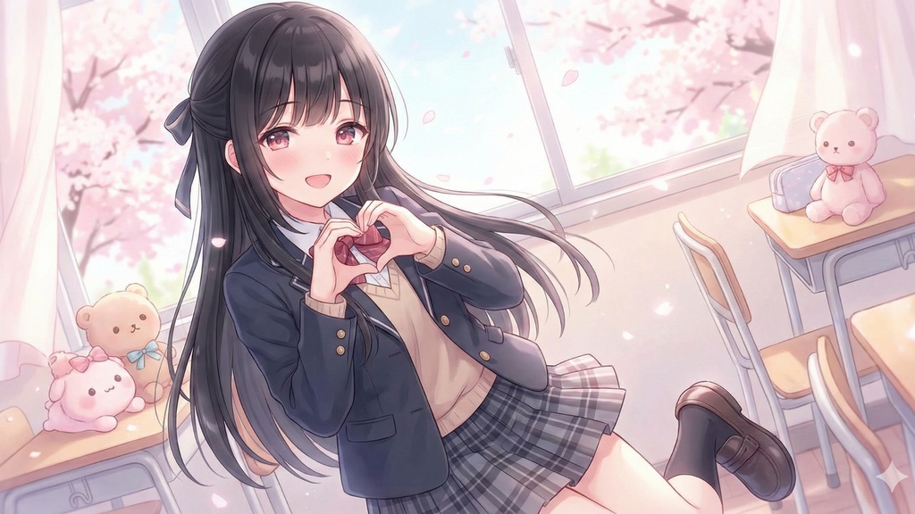 ときめき日常♡モエカワ少女デスクトップ壁紙10枚セット【AIイラスト】