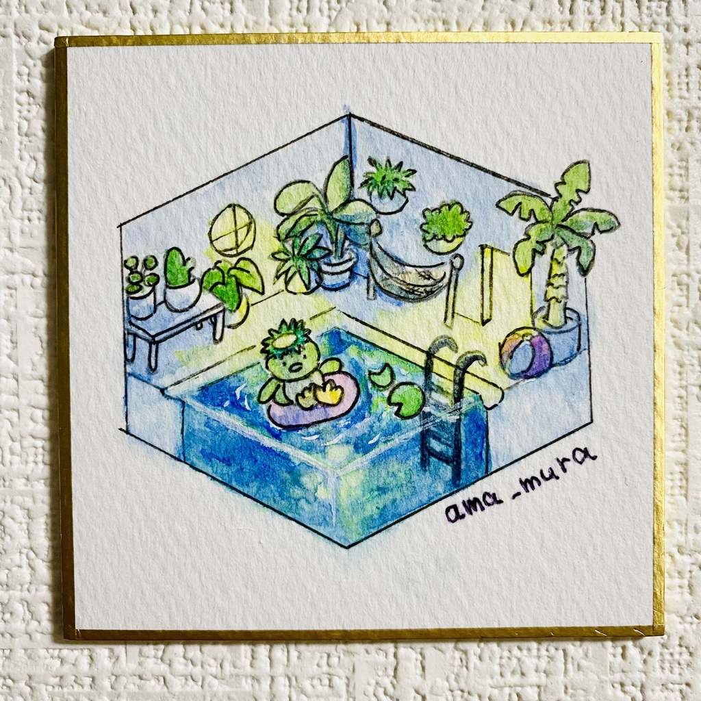 【ミニ原画】カッパのプール開き