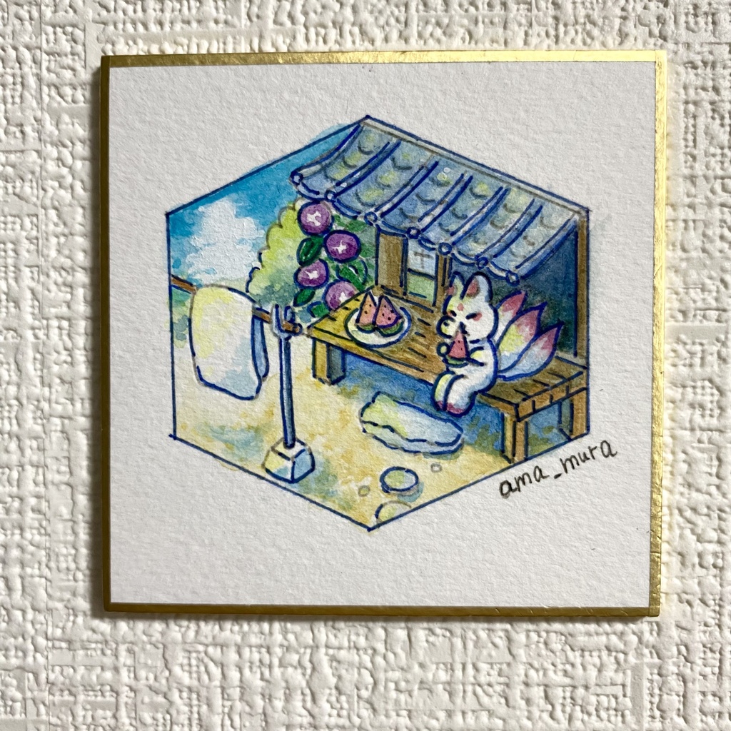 【ミニ原画】キツネの夏休み