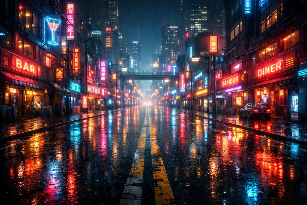 Cyberpunk Background Pack Vol.1: Nightscapes【10 Images / 3:2】