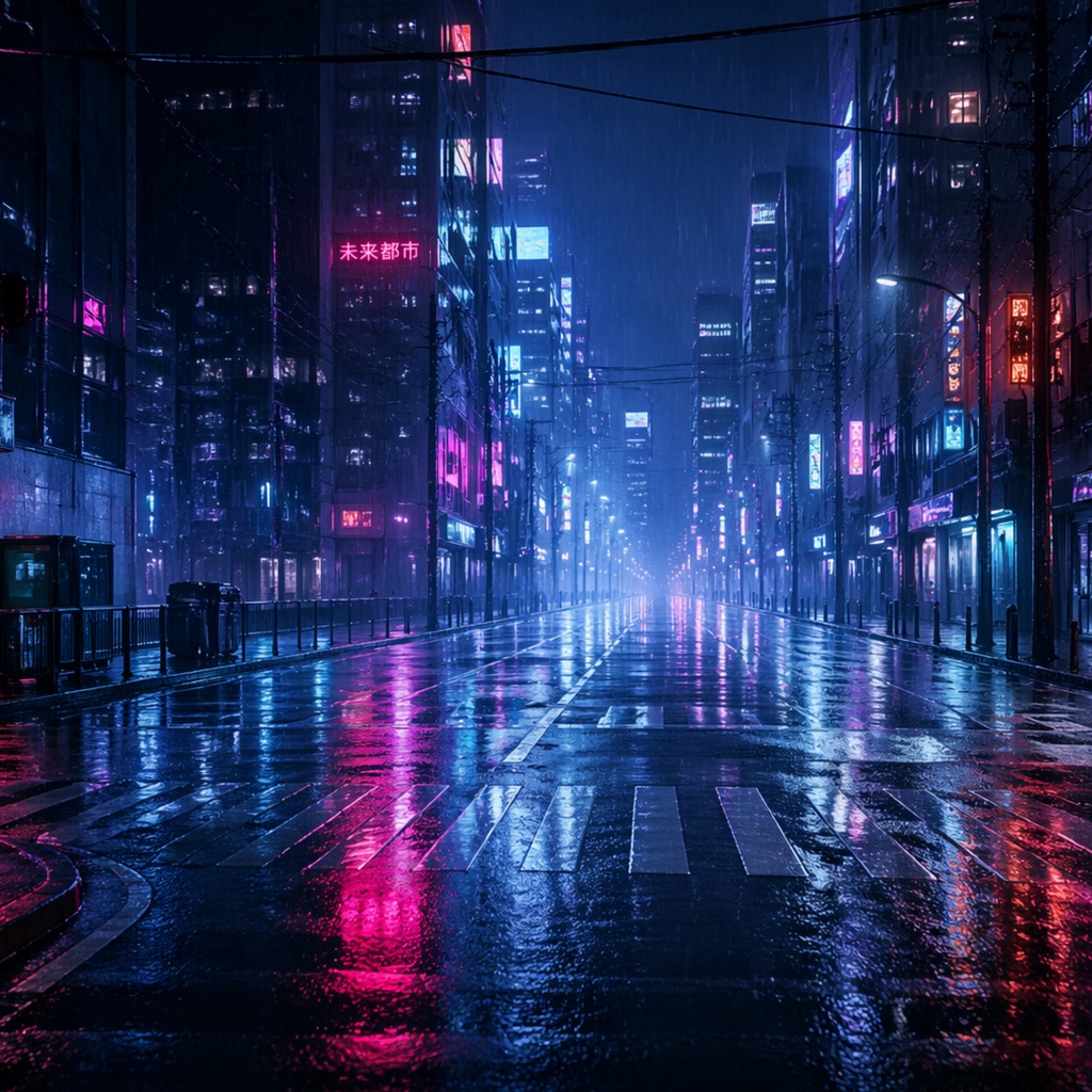 Cyberpunk Background Pack Vol.5: Rain & Mood【10 Images / 3:2】