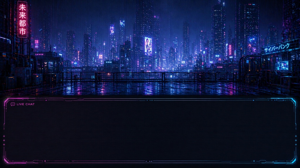 Cyberpunk Background Pack Vol.6: Clean UI【10 Images / 16:9】