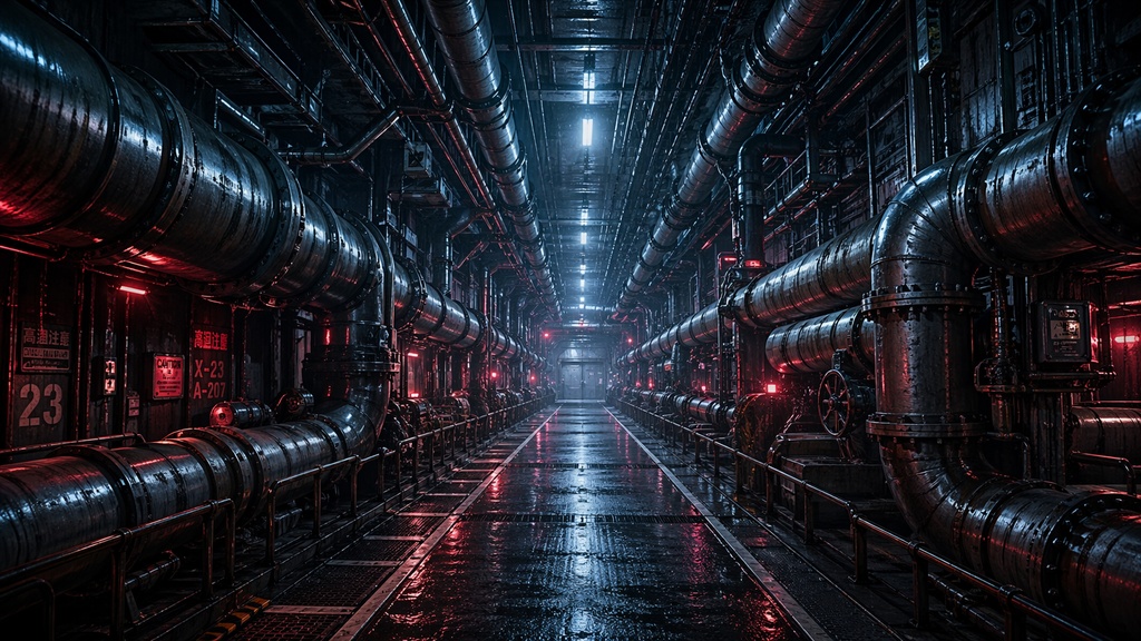 Cyberpunk Background Pack Vol.8: Industrial【10 Images / 16:9】