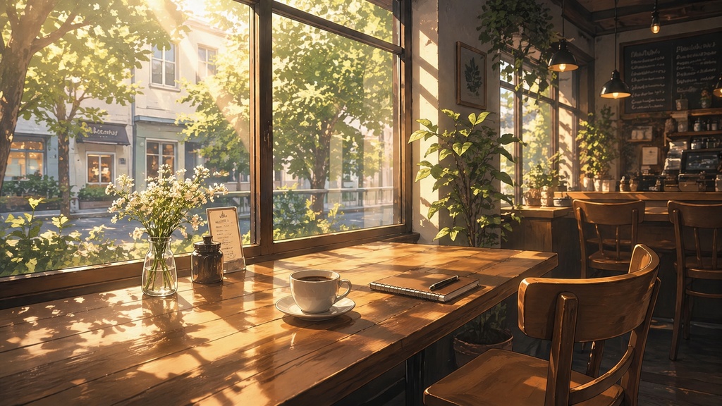 Cafe Background Pack Vol.1: Cozy Cafe【10 Images / 16:9】