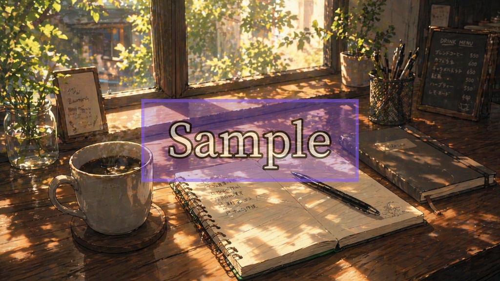 【くつろぎカフェ背景10枚 / 16:9】Cafe Background Pack Vol.1: Cozy Cafe