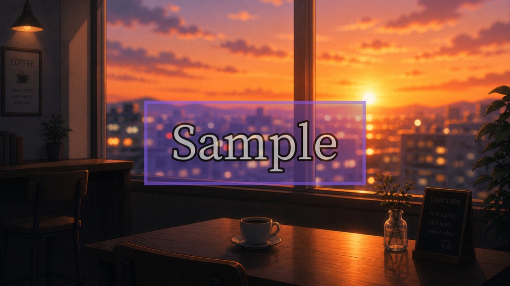 Cafe Background Pack Vol.5: Sunset Cafe【10 Images / 16:9】