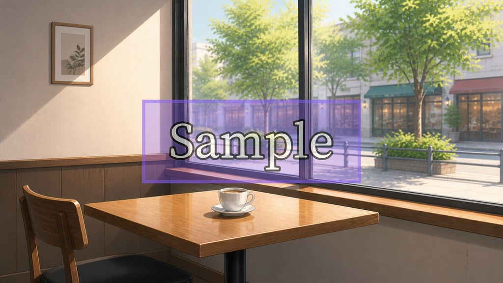 【ミニマルカフェ背景10枚 / 16:9】Cafe Background Pack Vol.8: Minimal Cafe