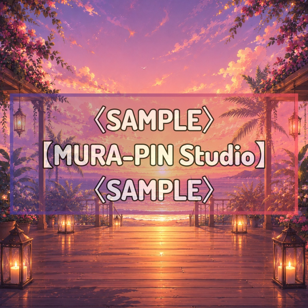 【南国リゾート背景(配信・サムネ向け)・10枚 / 正方形】The Square Vol.5: Ocean Resort