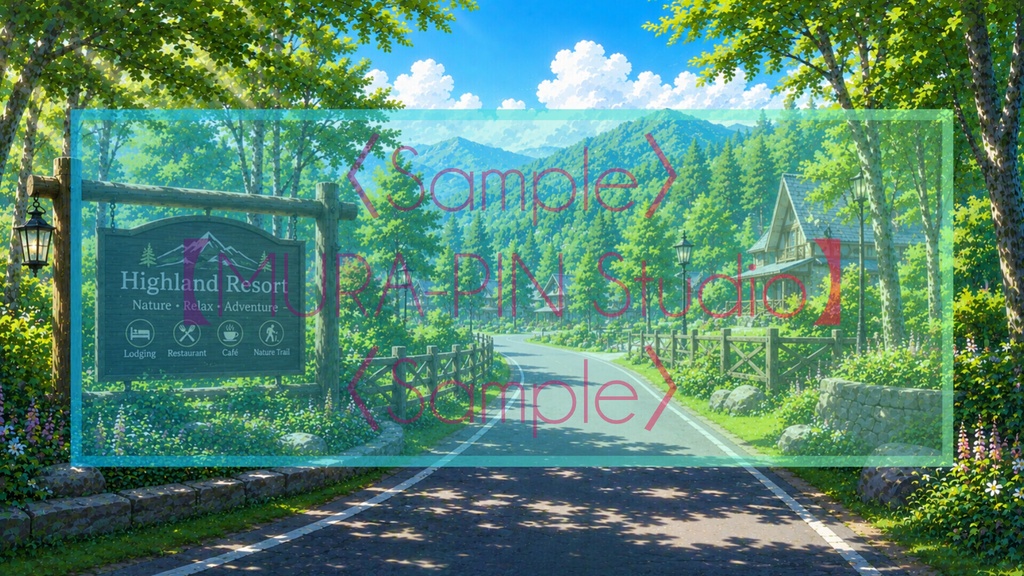 【夏を過ごす高原リゾート・背景10枚 / 16:9】The Location Vol.10: Highland Retreat