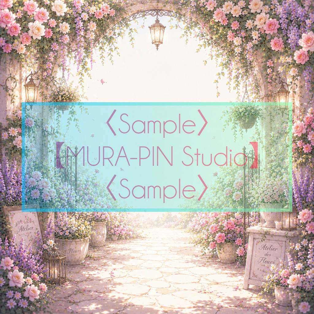【フラワーアトリエ背景(配信・サムネ向け)・10枚 / 正方形】The Square Vol.11: Flower Atelier