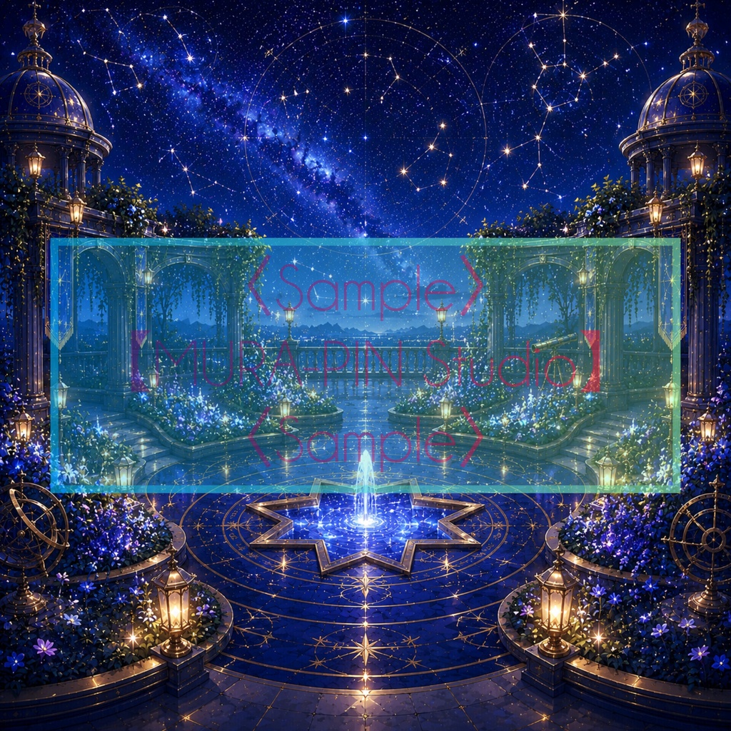 【星の天文台背景(配信・サムネ向け)・10枚 / 正方形】The Square Vol.15: Fantasy Observatory