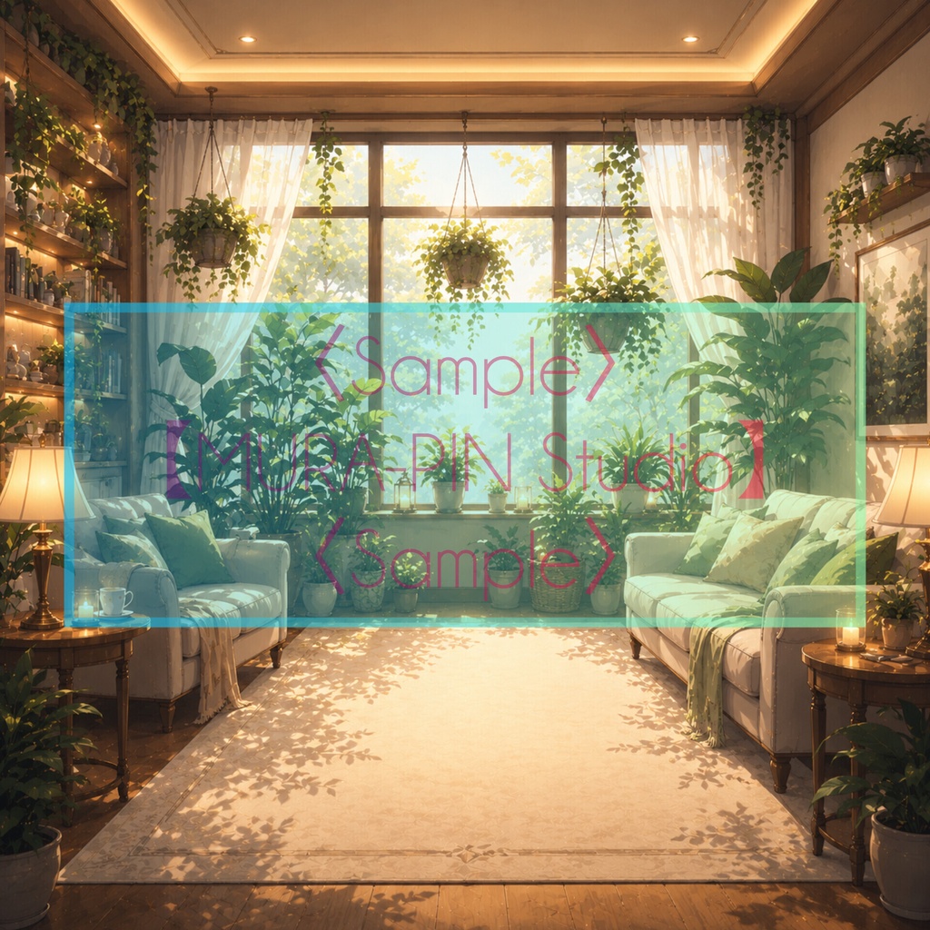 【ラウンジ背景(雑談・相談・配信向け)・10枚 / 正方形】The Square Vol.16: Cozy Lounge
