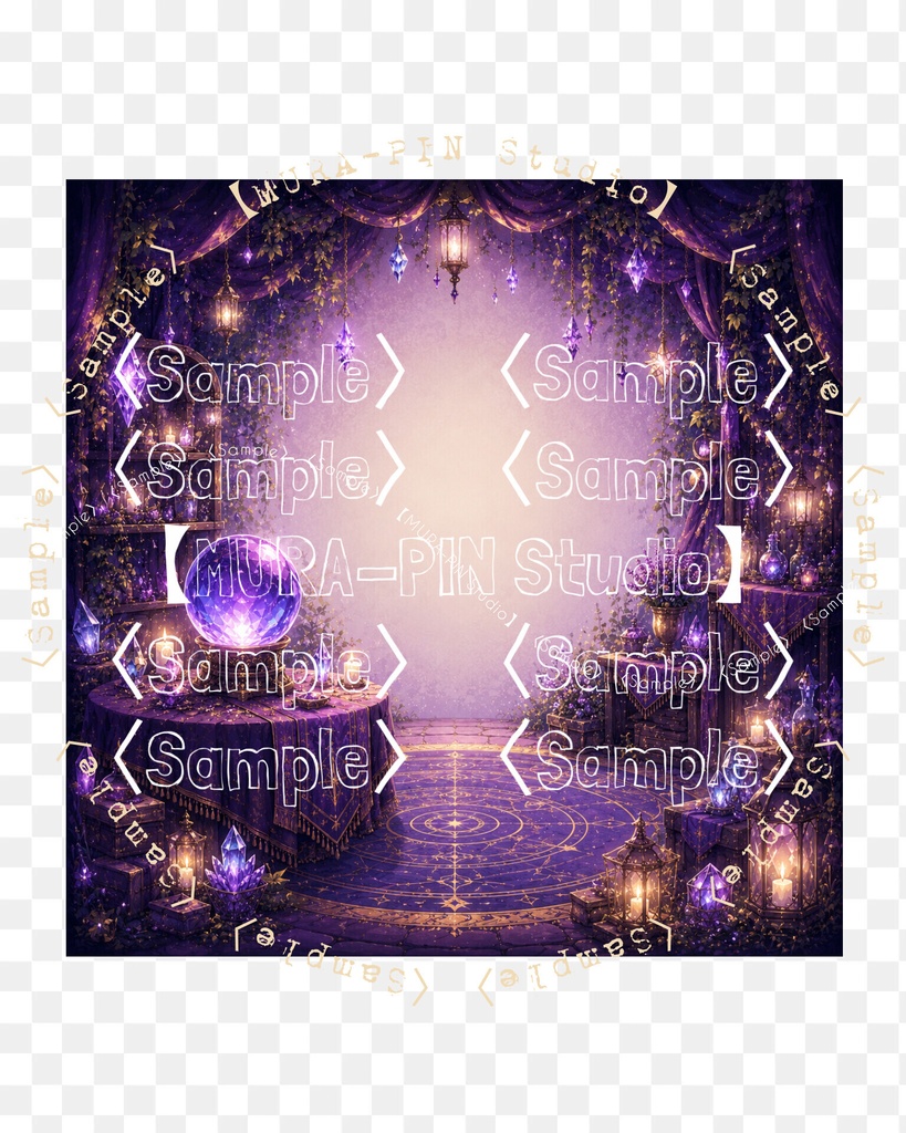 【幻想占い小屋背景(配信サムネ・TRPG向け)・10枚 / 正方形】The Square Vol.19: Mystic Fortune Cottage