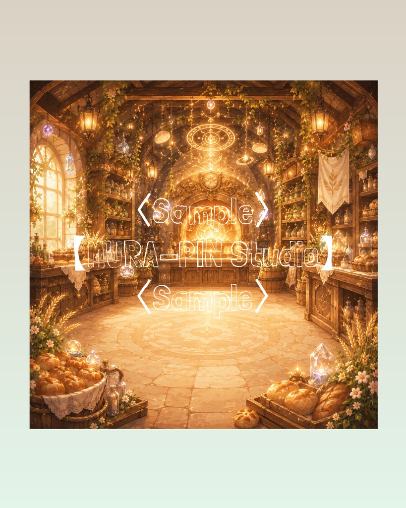 【おとぎのパン屋背景(配信・サムネ向け)・10枚 / 正方形】The Square Vol.20: Fantasy Bakery