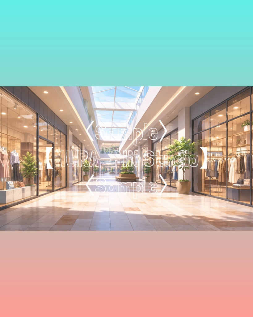【街の日常を彩るショッピングモール・背景10枚 / 16:9】 The Location Vol.13: Shopping Mall