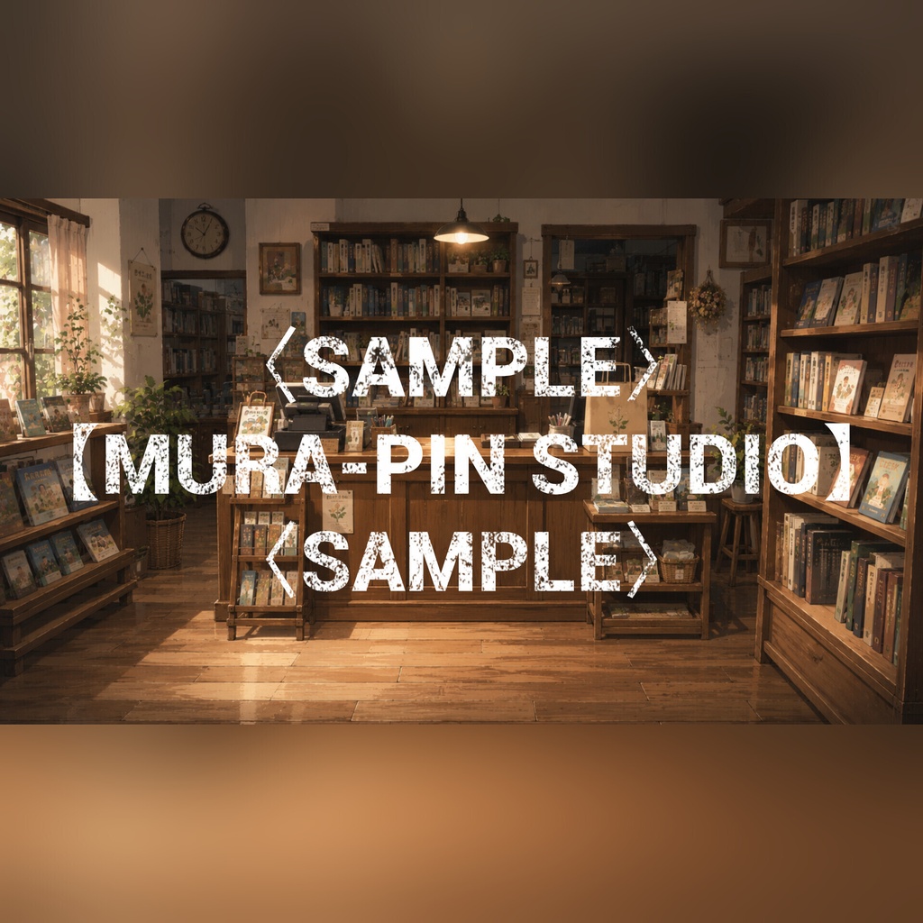 【本棚のあいだに物語がある街の本屋・背景10枚 / 16:9】The Location Vol.20 : Local Bookstore