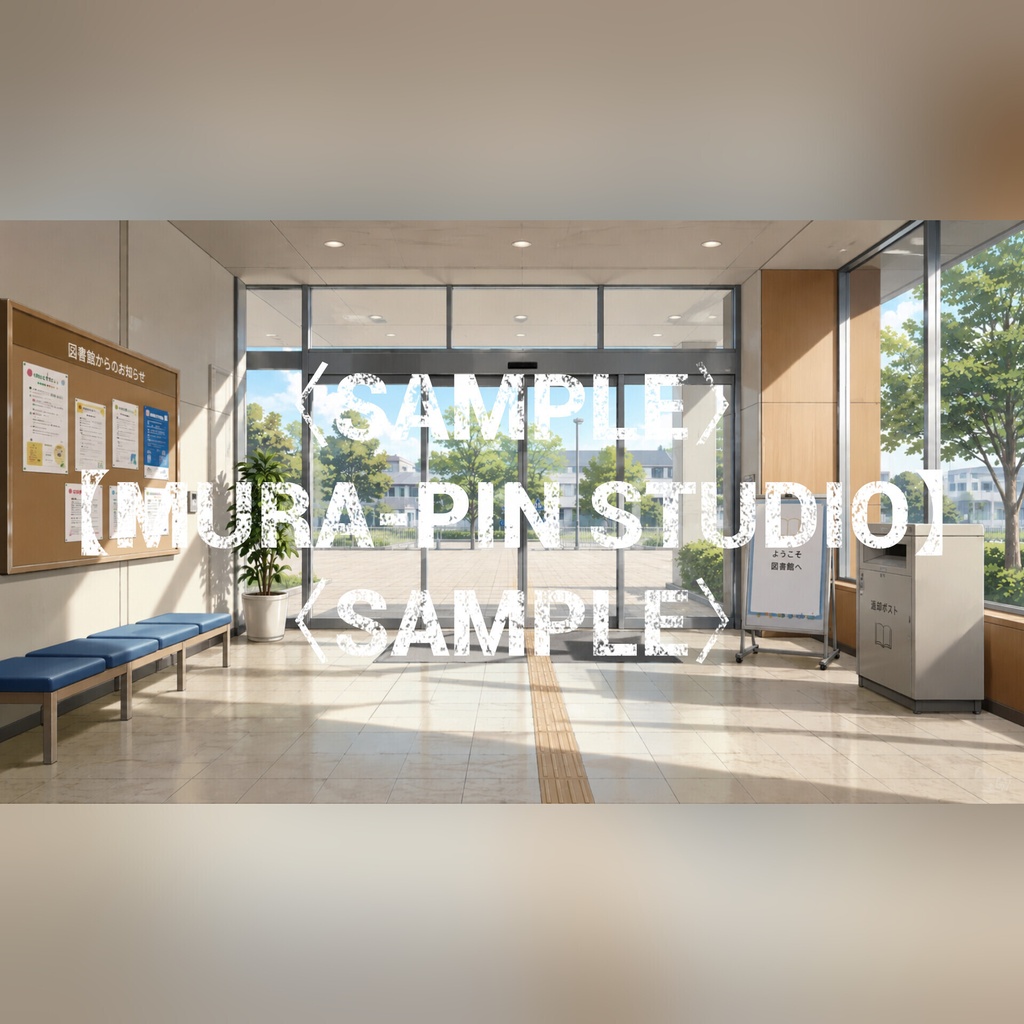 【静かな日常が流れる公共図書館・背景10枚 / 16:9】The Location Vol.21 : Public Library