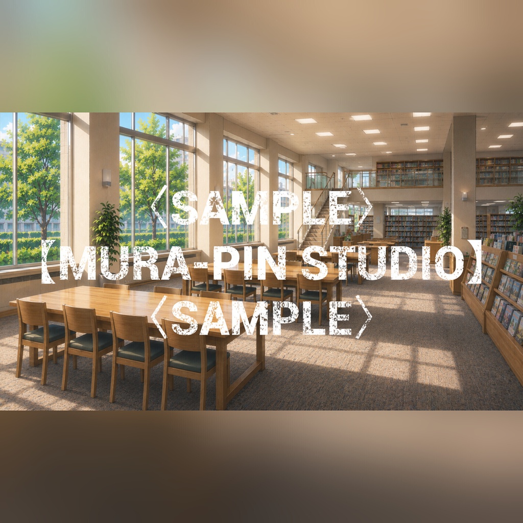 【静かな日常が流れる公共図書館・背景10枚 / 16:9】The Location Vol.21 : Public Library