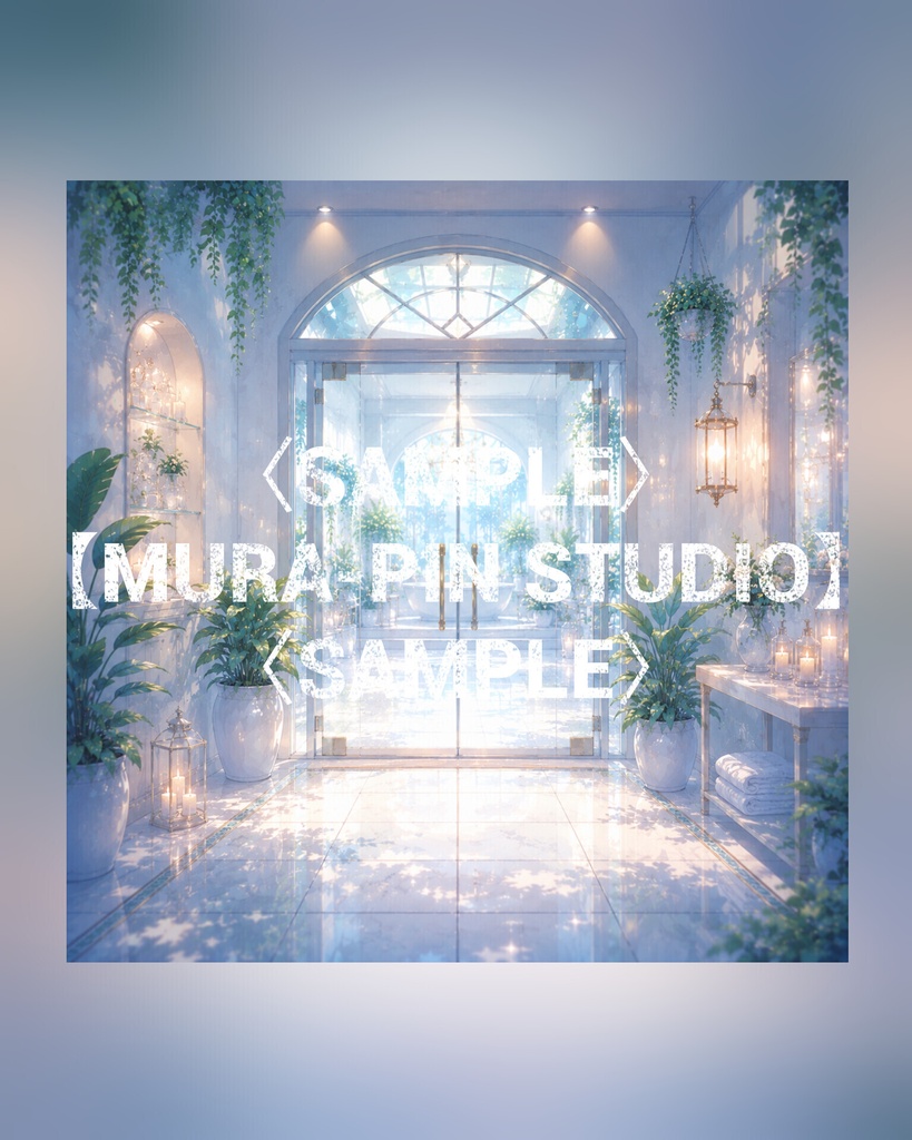 【高級スパ風バスルーム背景(配信・サムネ・動画向け)・10枚 / 正方形】 The Square Vol.34 : Dream Bathroom