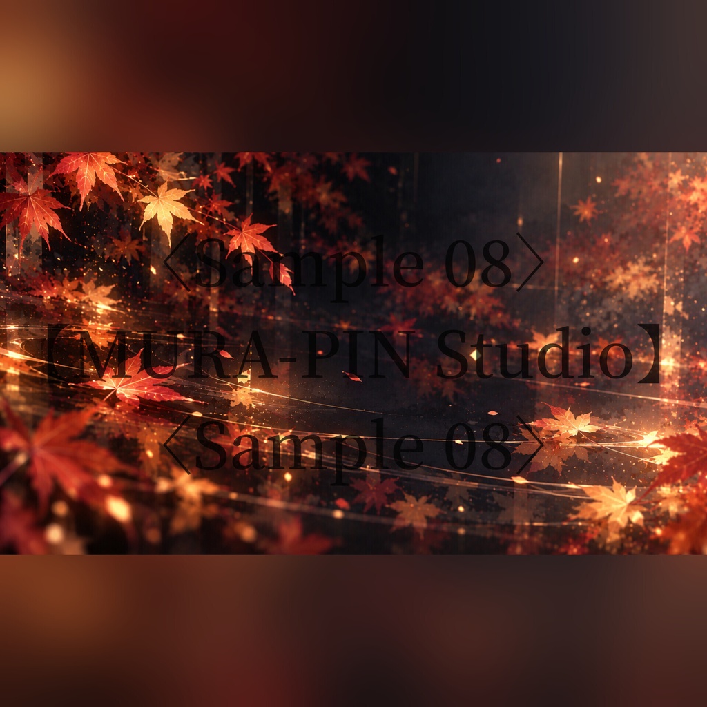 【流れる紅葉と風の軌跡が描く幻想背景・10枚 / 16:9】The Abstract Vol.6 : Maple Drift