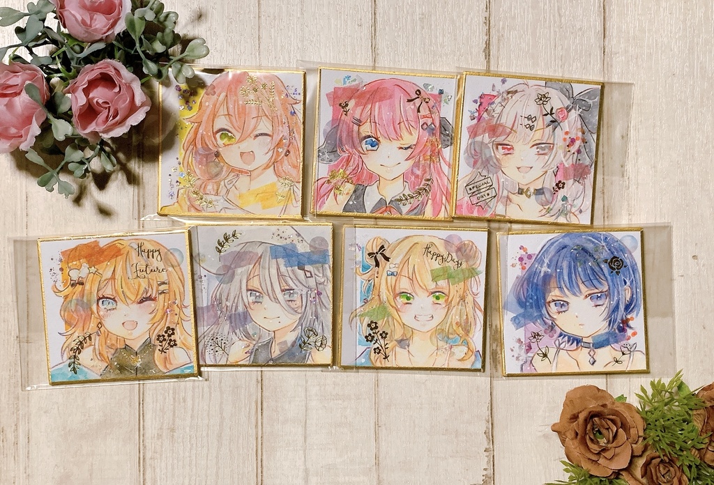 【非公式】水彩原画色紙 idios