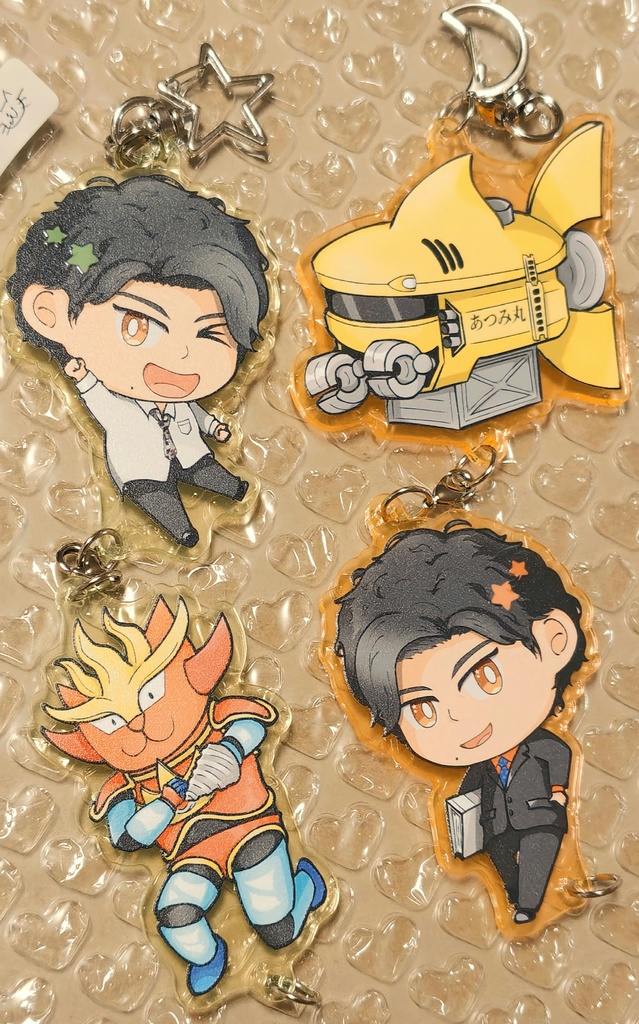 温泉シャーク&バスダイバー　市長アクリルキーホルダー