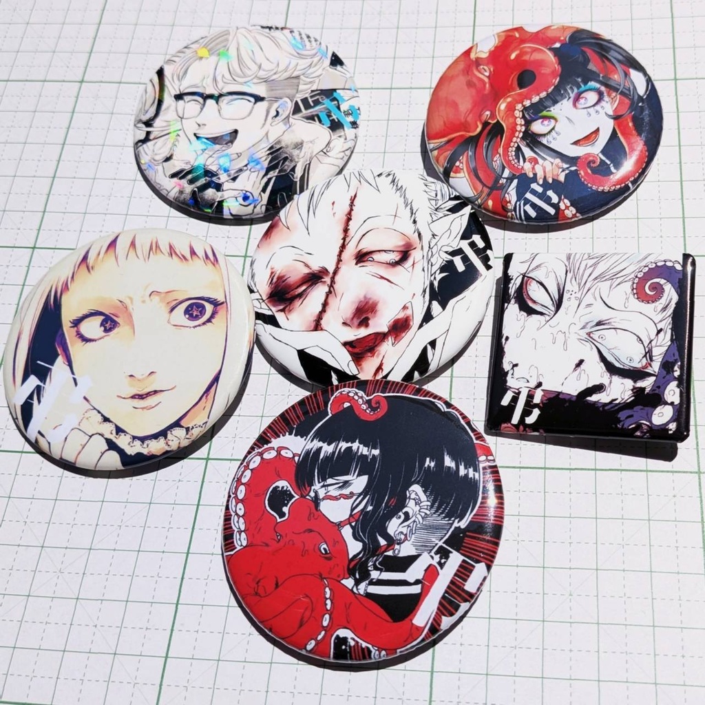 円形&スクエア缶バッジ