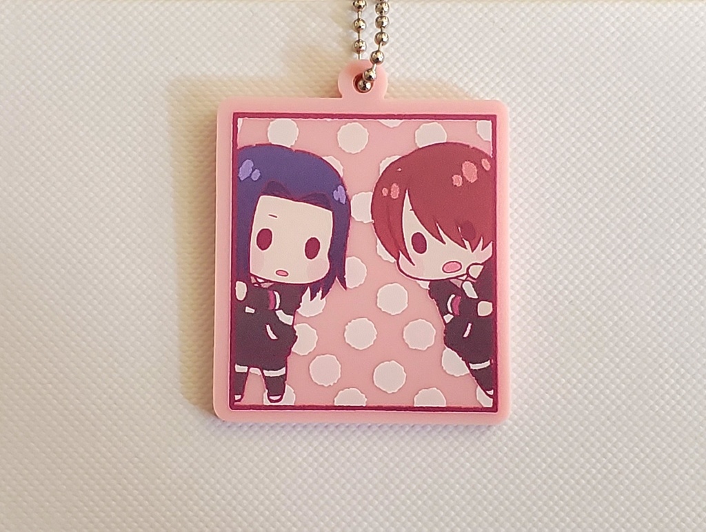 Wエちゃんのぞきこみカラーアクキー