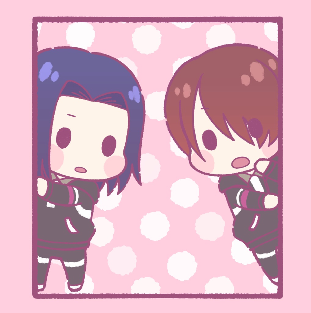 Wエちゃんのぞきこみカラーアクキー