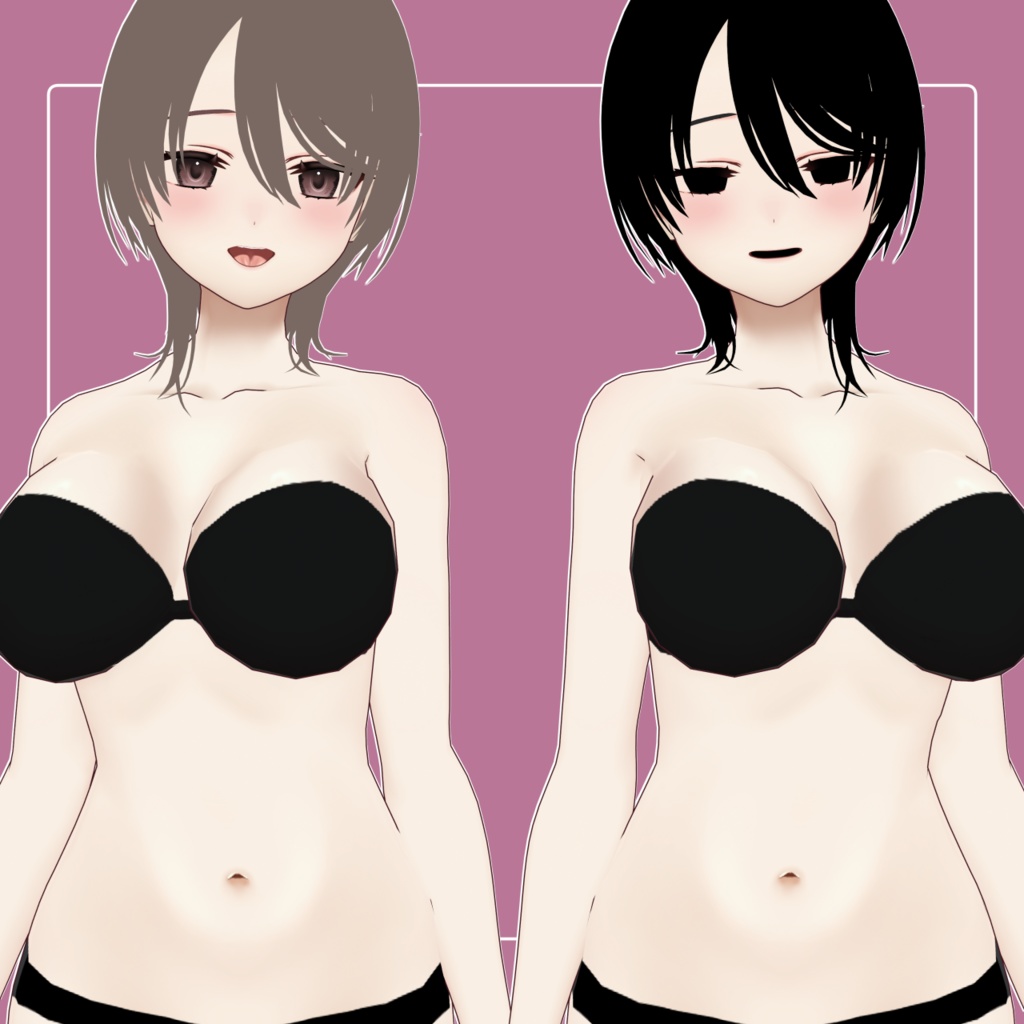 【VRoid】身体、顔、アイライン、瞳、口内、眉毛テクスチャセット【素体】