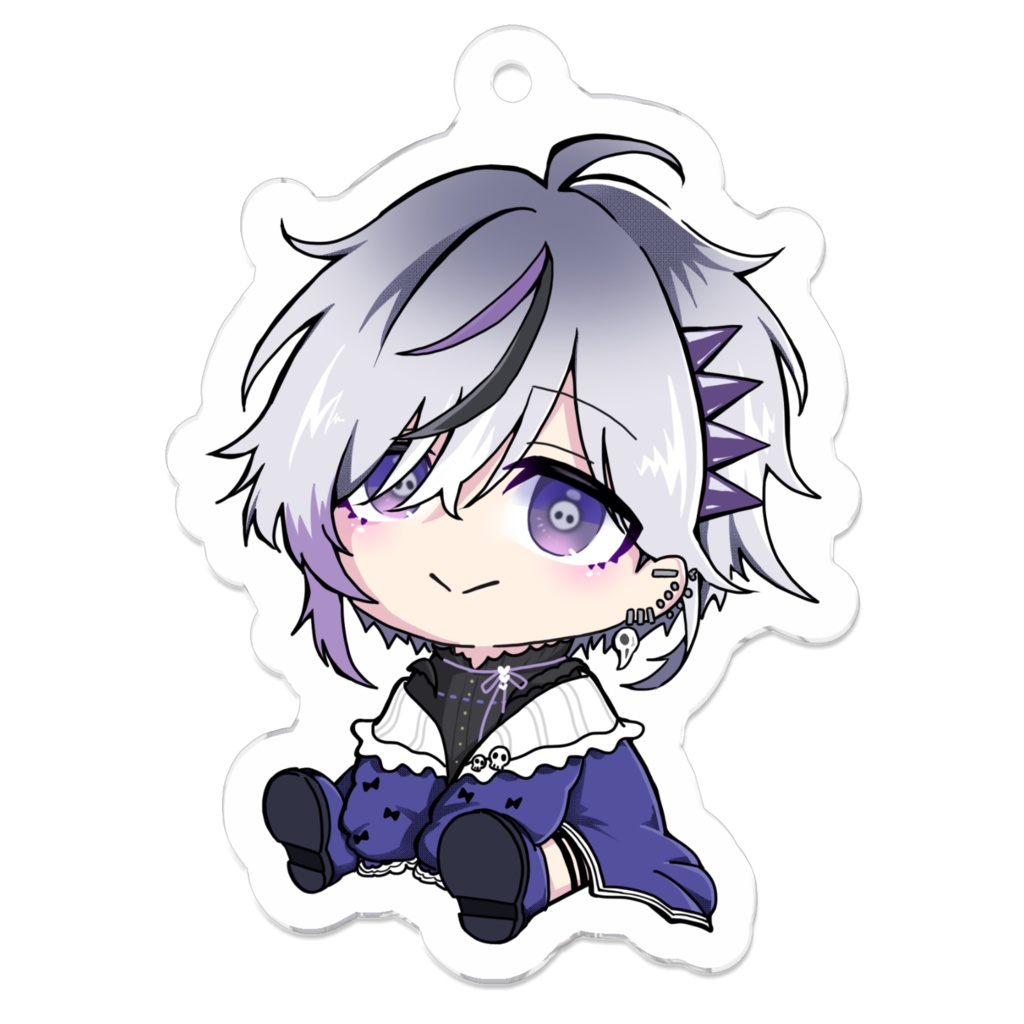 紫骸リト　ミニキャラアクリルキーホルダー　50×50mm