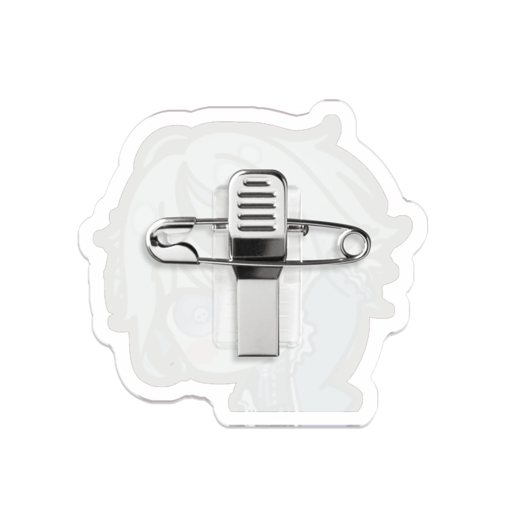 紫骸リト(バイバイ) アクリルバッジ 50×50mm