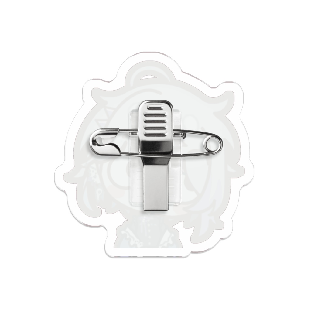 紫骸リト(?な顔) アクリルバッジ 50×50mm