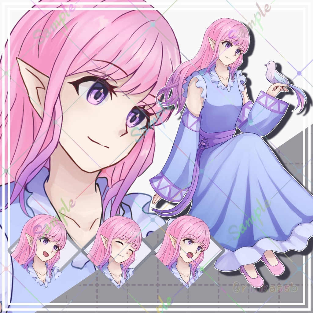 表情差分付き立ち絵9体セット【adopt】1