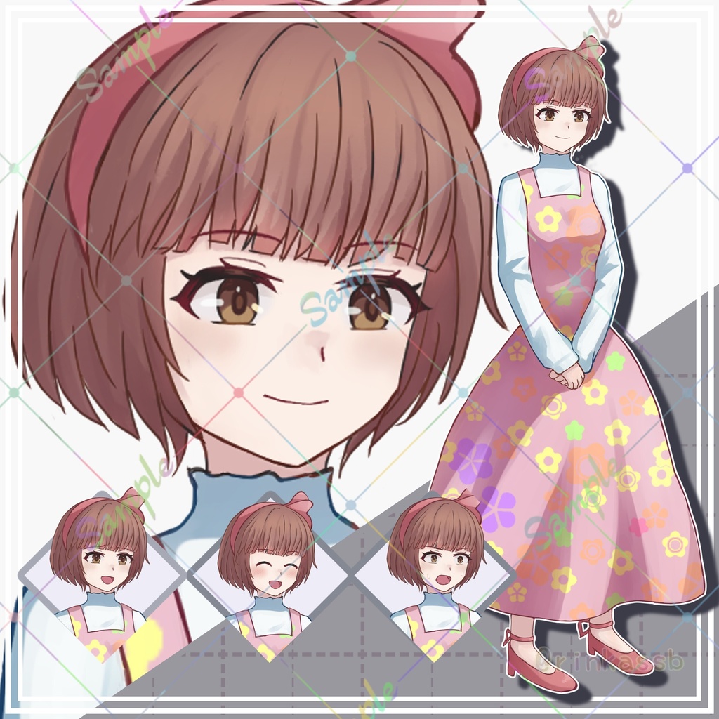 立ち絵9体セット(各キャラ表情差分10種付き)2