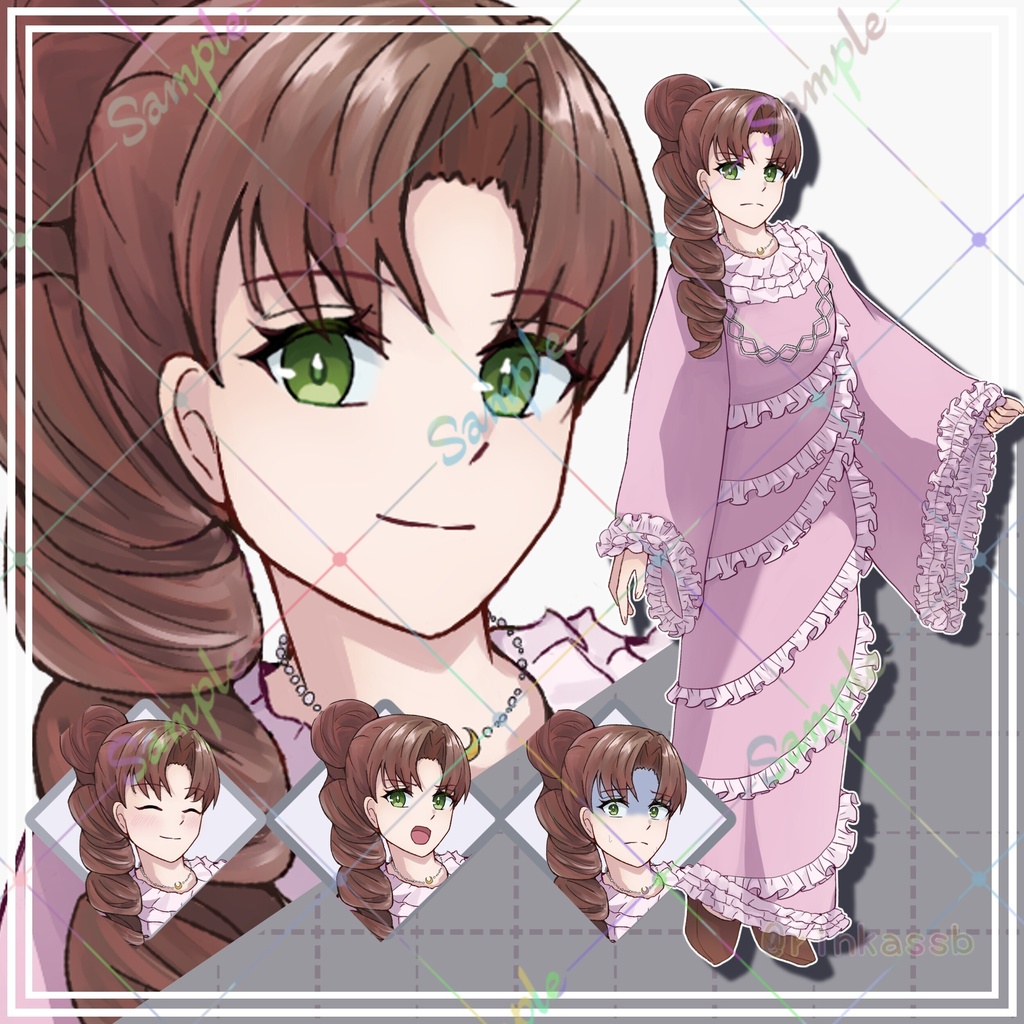 立ち絵9体セット(各キャラ表情差分10種付き)2